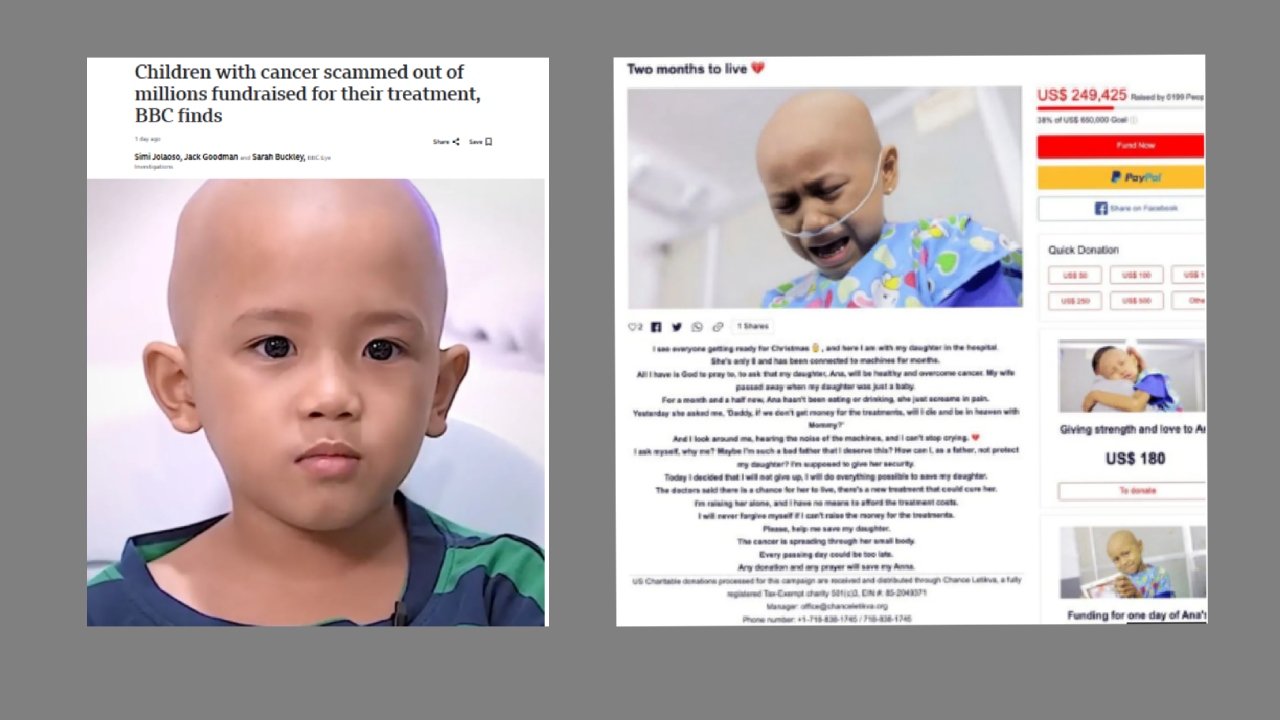 ক্যানসার আক্রান্ত শিশুদের দেখিয়ে লাখো ডলার হাতিয়ে নিচ্ছে প্রতারক চক্র