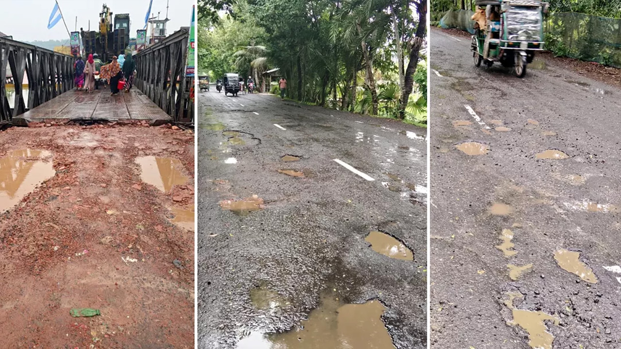 টানা বৃষ্টিতে বাগেরহাটে সড়ক বিভাগের ৮০ কোটি টাকার ক্ষতি