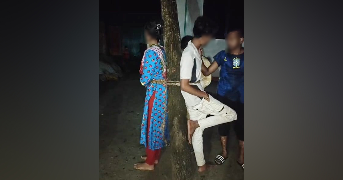 রাজবাড়ীতে নারীকে গাছে বেঁধে নির্যাতন, ভিডিও ভাইরাল