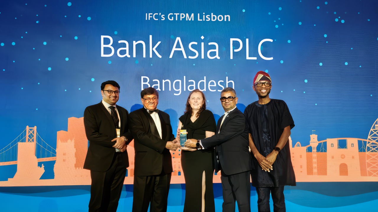 ‘বেস্ট জিটিএফপি ইস্যুইং ব্যাংক ইন সাউথ এশিয়া’ অ্যাওয়ার্ড পেল ব্যাংক এশিয়া