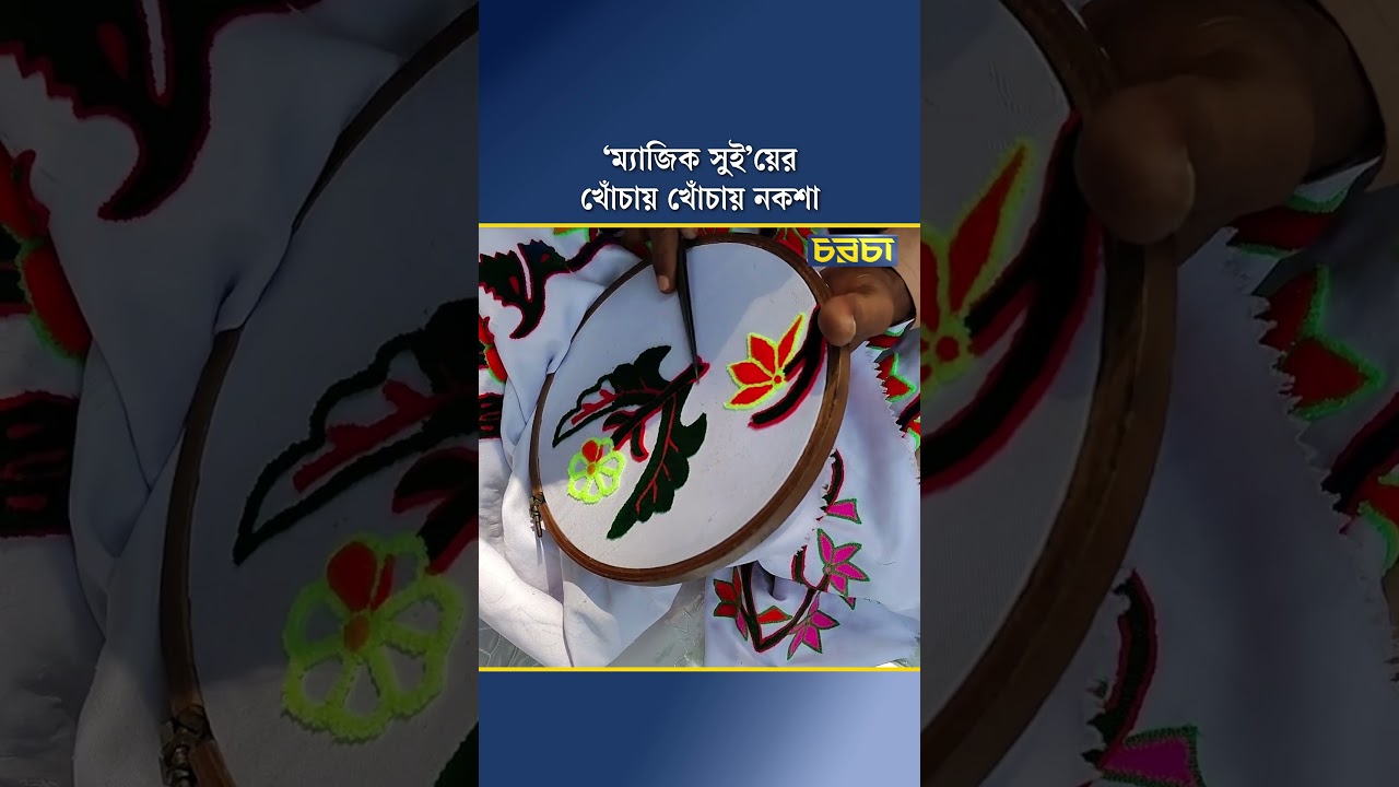 ‘ম্যাজিক সুই’য়ের খোঁচায় খোঁচায় নকশা