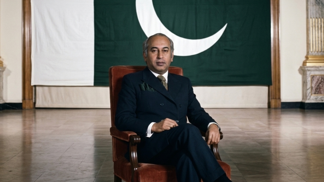 জুলফিকার আলী ভুট্টো। ছবি: এআই দিয়ে তৈরি