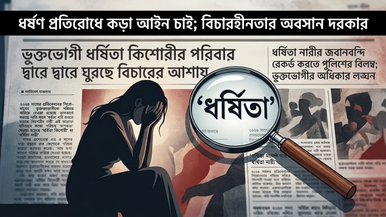 আইনের ভাষায় সরেছে ‘ধর্ষিতা’, কিন্তু সংবাদমাধ্যমে এখনো আছে