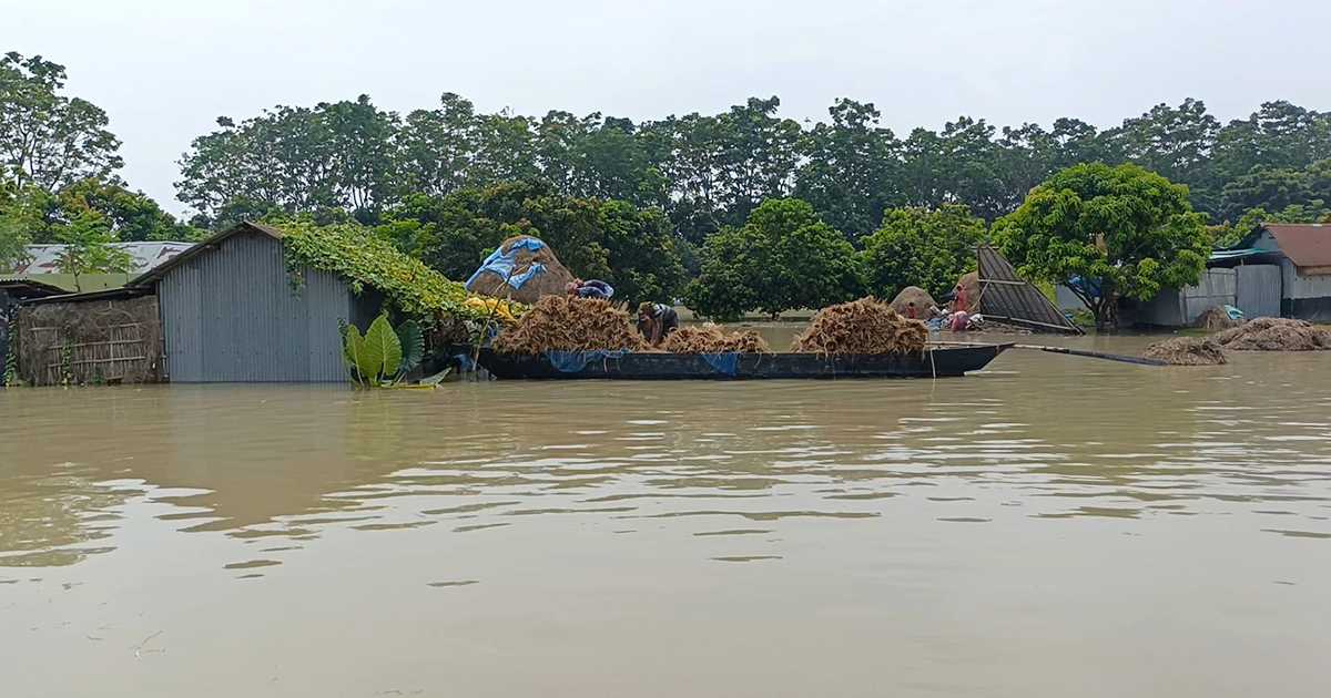 চাঁপাইনবাবগঞ্জে তিন নদীর পানি বৃদ্ধি, পানিবন্দী ৪ হাজার ৩৫০ পরিবার