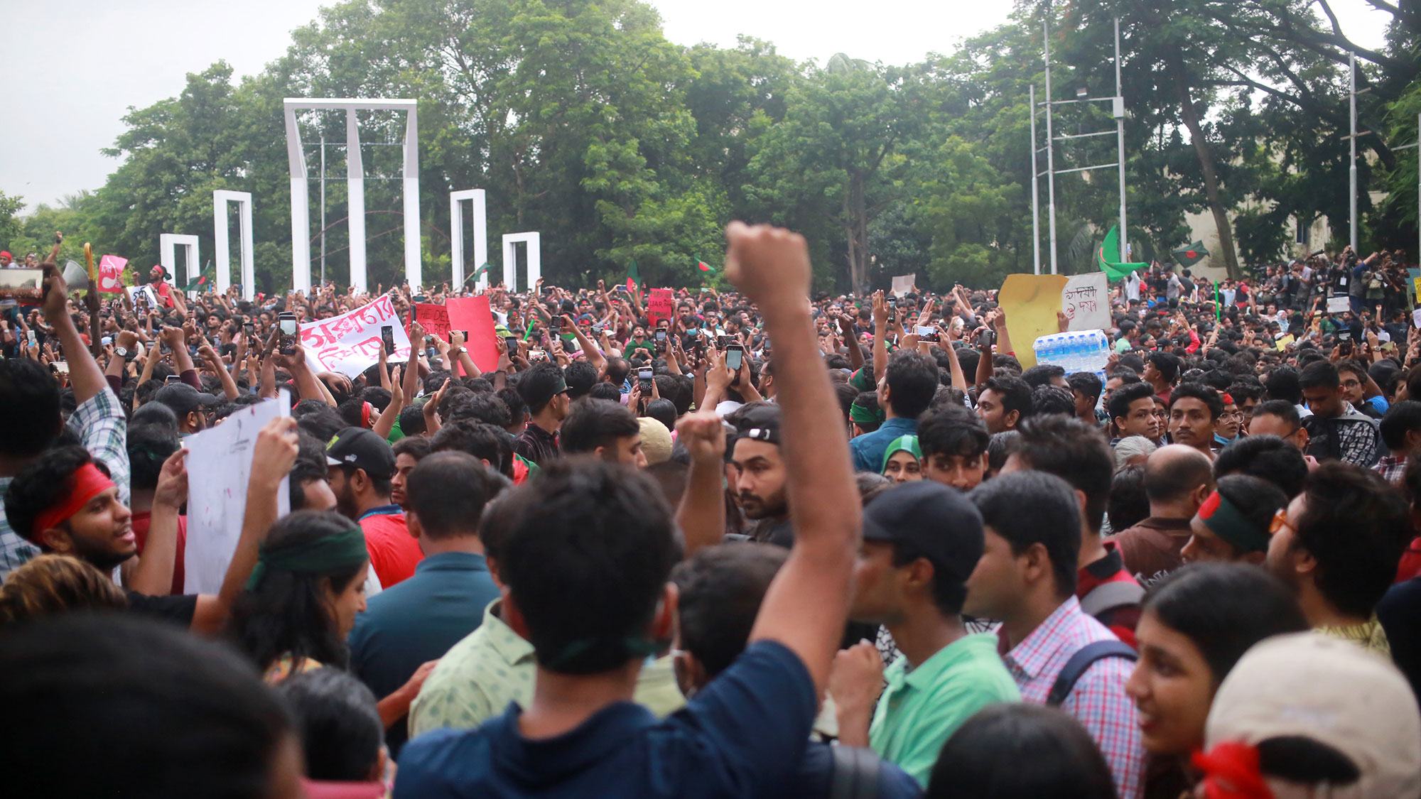 এক দফা দাবিতে কেন্দ্রীয় শহীদ মিনারে বৈষম্যবিরোধী ছাত্র আন্দোলনের সমাবেশ। ৩ আগস্ট ২০২৪। ছবি: সুদীপ্ত সালাম