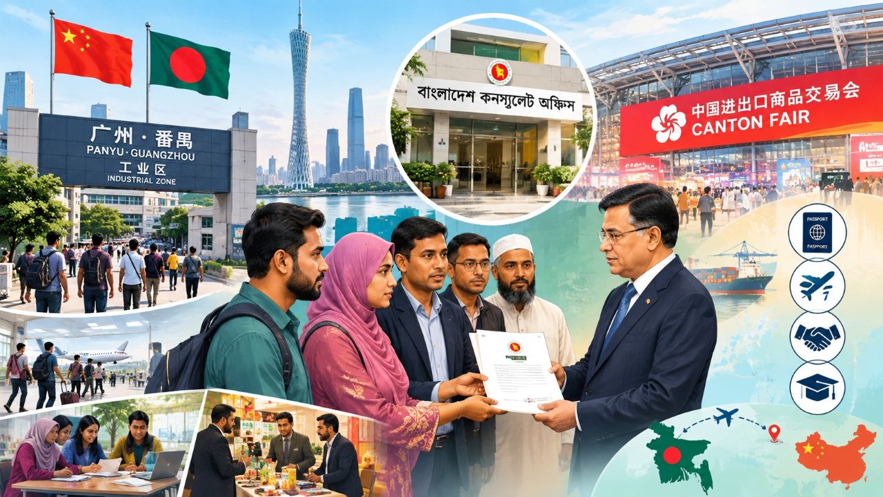 চীনের গুয়াংজুতে কনস্যুলেট অফিস স্থাপনে প্রধানমন্ত্রীর প্রতি প্রবাসী বাংলাদেশিদের আহ্বান