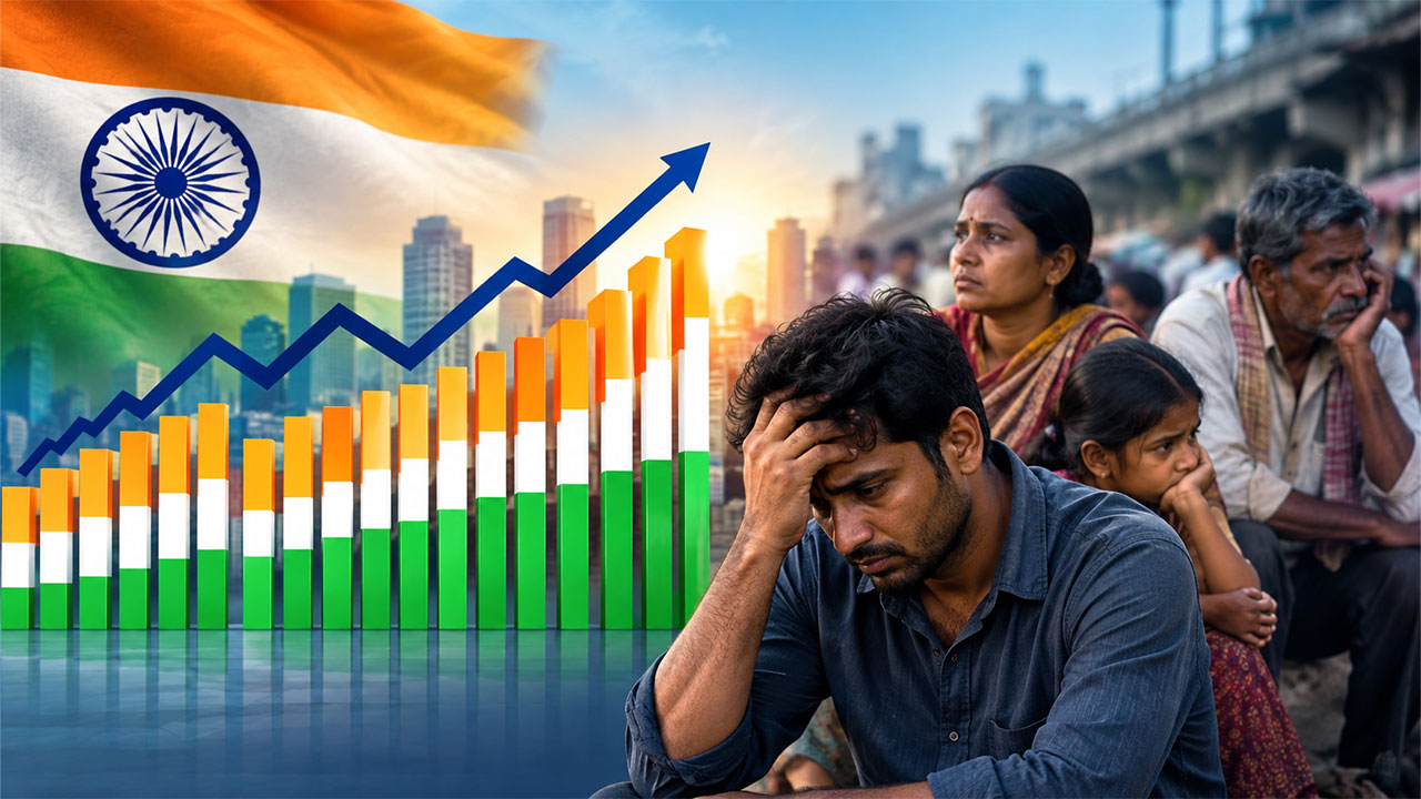 অর্থনৈতিক প্রবৃদ্ধি হলেও ভারতের মানুষ সুখী নয় কেন?