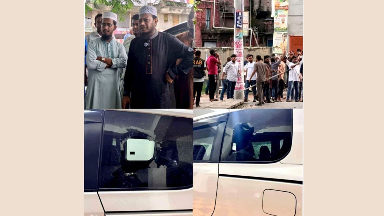 জামায়াত-গণ অধিকার সংঘর্ষ, এমপি আমির হামজার গাড়ি ভাঙচুর