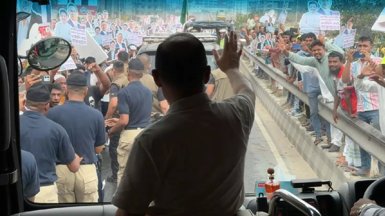 বগুড়ার পথে প্রধানমন্ত্রী তারেক রহমান