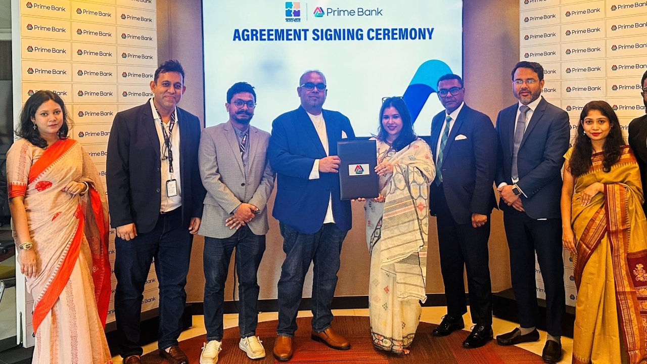 প্রাইম ব্যাংক ও সমাধান সার্ভিসেস-এর মধ্যে চুক্তি স্বাক্ষর
