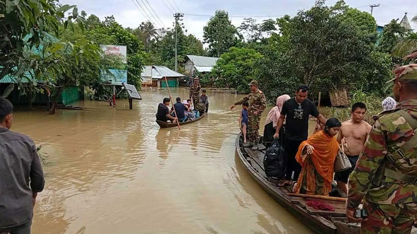 বন্যা পরিস্থিতি মোকাবিলায় চট্টগ্রামে সেনাবাহিনী মোতায়েন