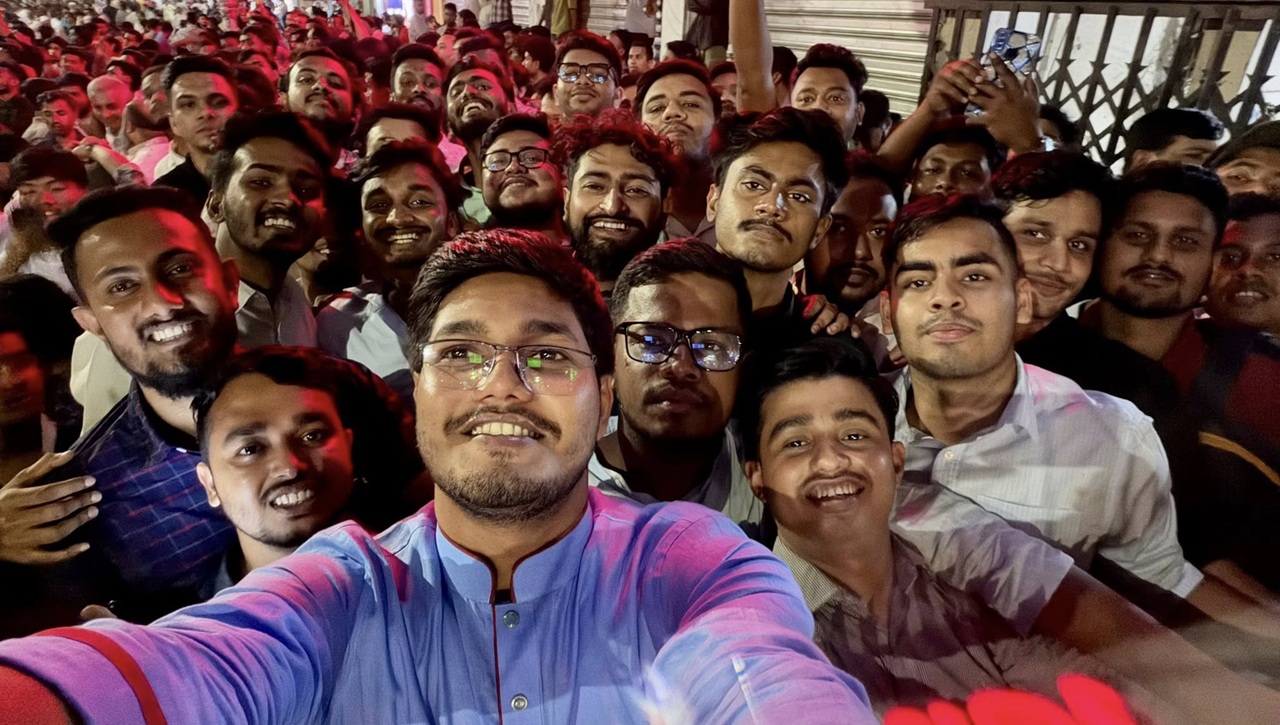 আবিদুল ইসলাম খান আবিদ ও ছাত্রদলের অন্যান্য নেতারা। ছবি: ফেসবুক