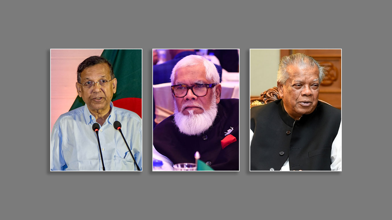 বাঁ থেকে- আনিসুল হক, সালমান এফ রহমান এবং আমির হোসেন আমু। ফাইল ছবি