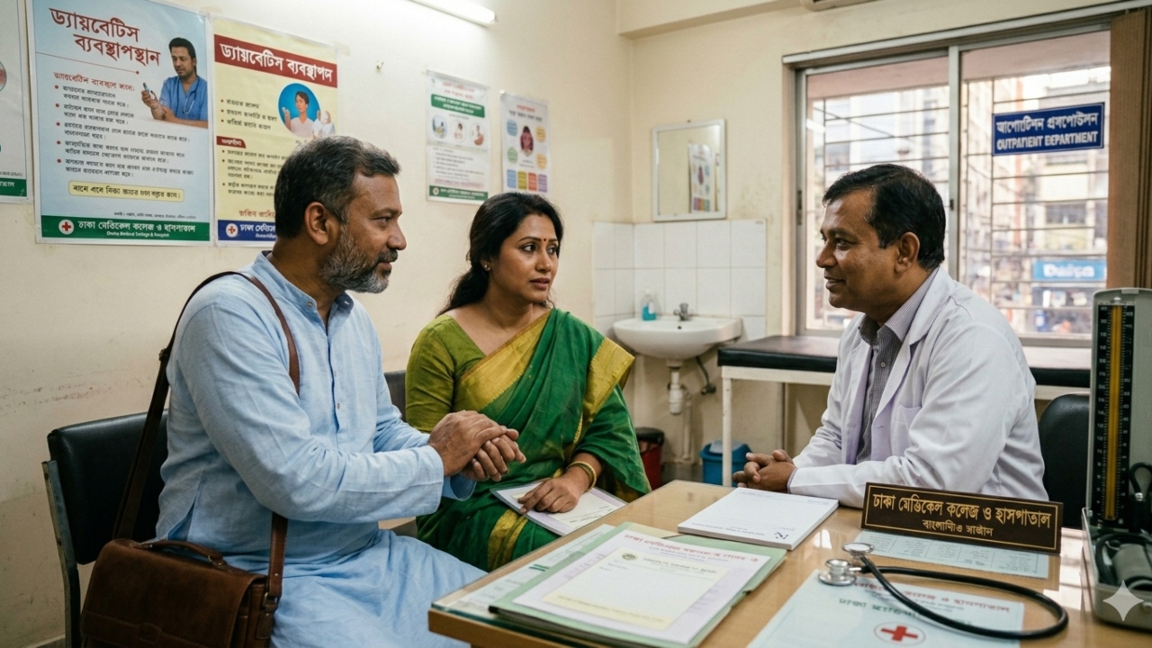 সঙ্গীরা সাধারণত প্রাথমিক রোগ নির্ণয় ও নিয়মিত চিকিৎসায় উৎসাহ দেন। ছবি: এআই দিয়ে তৈরি