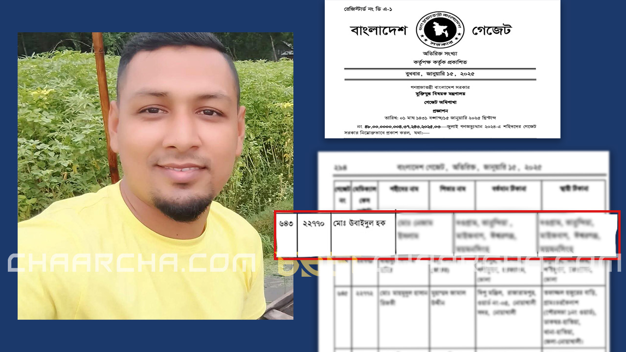 মোটরসাইকেল দুর্ঘটনায় মৃত্যু, সাবেক বিএনপি নেতার জাদুতে জুলাই শহীদ