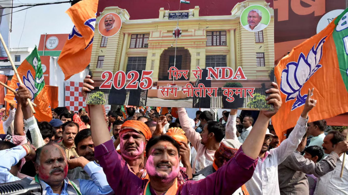 বিহারে বিজেপির এনডিএ জোটের জয়