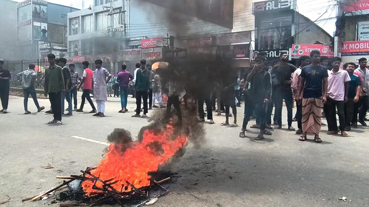 নোয়াখালীতে ছাত্রদলের একটি অংশের বিক্ষোভ। ছবি: সংগৃহীত