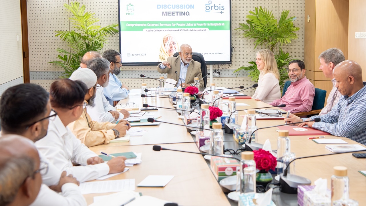 পিকেএসএফ কার্যালয় পরিদর্শনে অরবিস ইন্টারন্যাশনালের প্রেসিডেন্ট