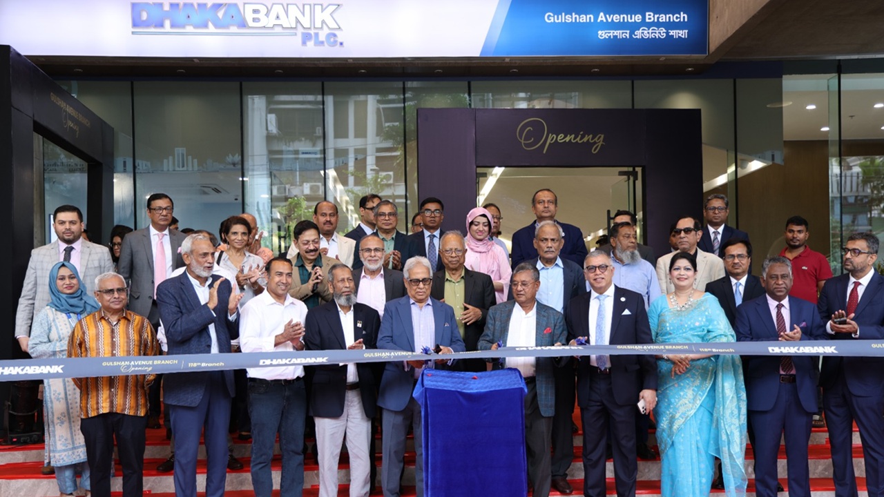 গুলশান অ্যাভিনিউতে ঢাকা ব্যাংকের ১১৮তম শাখার উদ্বোধন