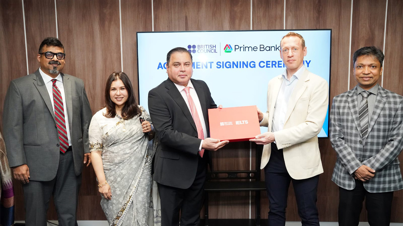 প্রাইম ব্যাংক ও ব্রিটিশ কাউন্সিলের মধ্যে সমঝোতা স্মারক স্বাক্ষর