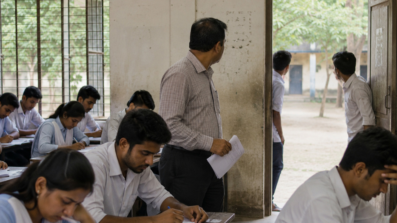 পরীক্ষা চলিতেছে, পরীক্ষার্থী নিখোঁজ