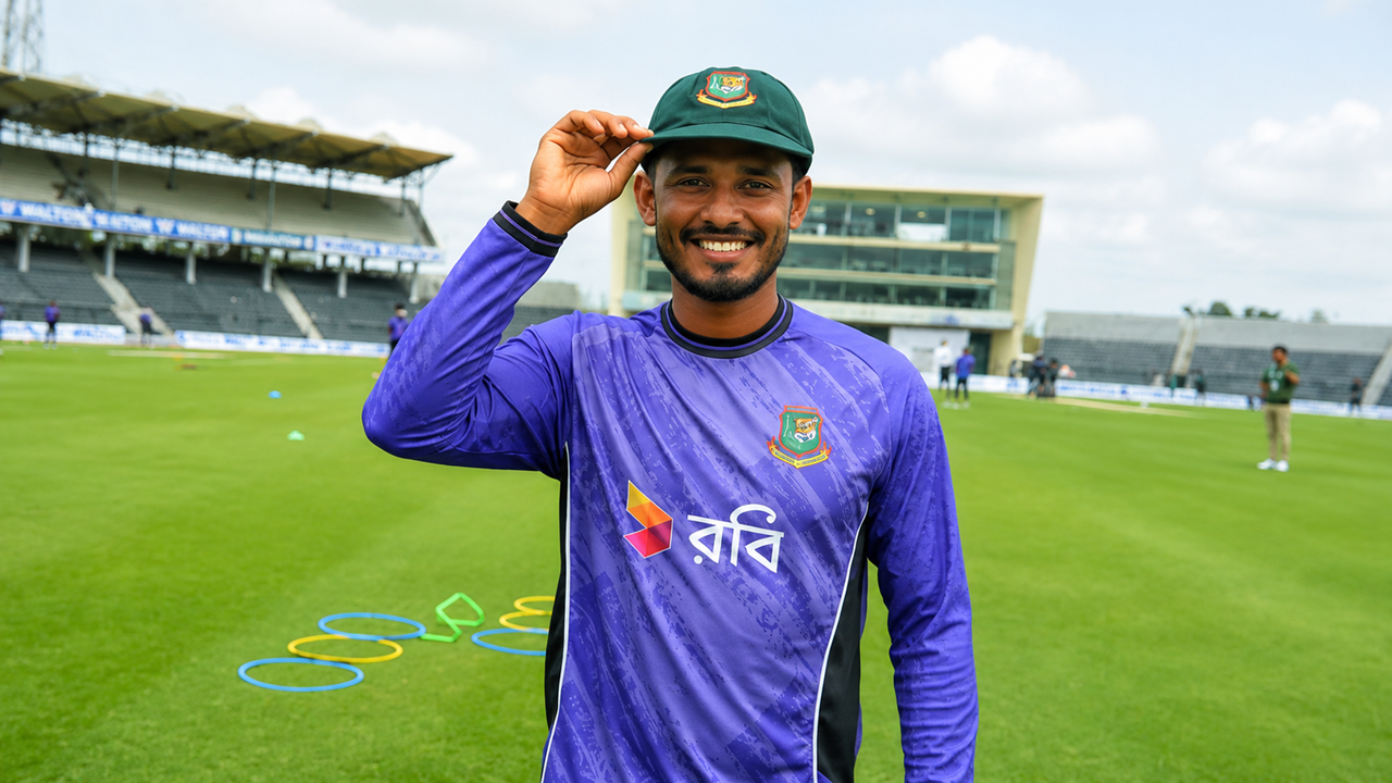 ক্ষণস্থায়ী আগ্রাসনে টেস্ট অভিষেক তানজিদের