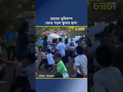 ভয়াবহ ভূমিকম্প, ভেঙে পড়ল স্কুলের ছাদ!