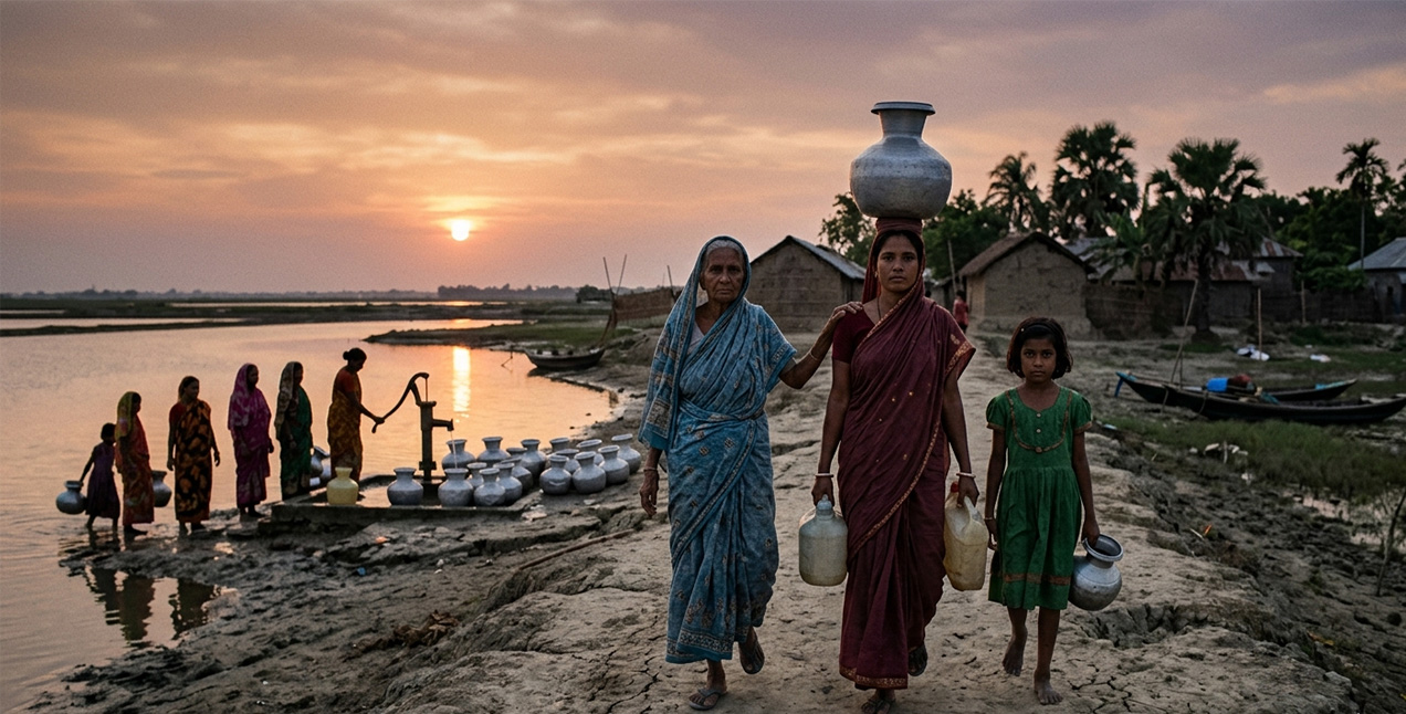 সুপেয় পানির অভাবে নারী কেন বেশি ঝুঁকিতে?